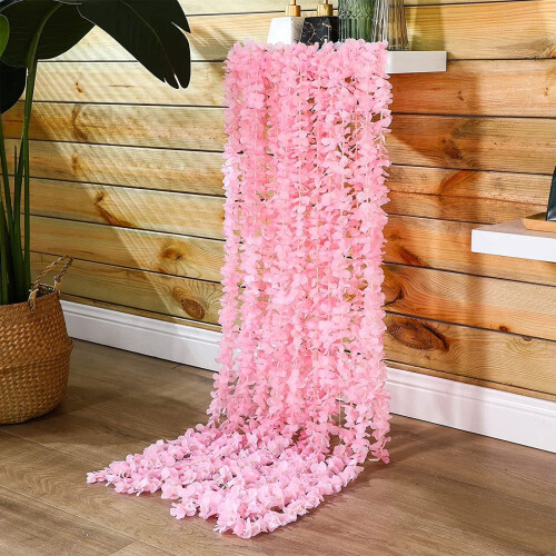 Artificial Wisteria Vine Garland with Hydrangea 10 pcs
