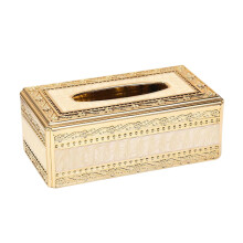 Porte-mouchoirs en papier européen beige doré