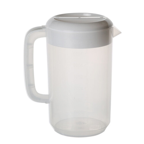 4L Cold Drink Pitcher with Lid and Measurement Marks