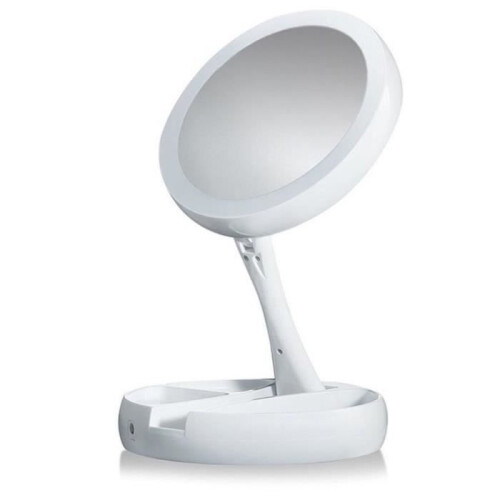 My retractable mirror, the double-sided illuminated vanity mirror with 10x magnification 1