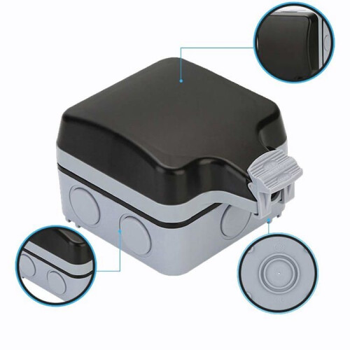 Outdoor wall socket with USB port, IP66 waterproof socket, garden socket, protective contact for damp locations 2