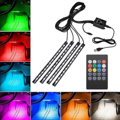 LED Strip Light - HILILAND - Indoor Lighting Kit - 4pcs - Multicolor - IR Remote Control 1