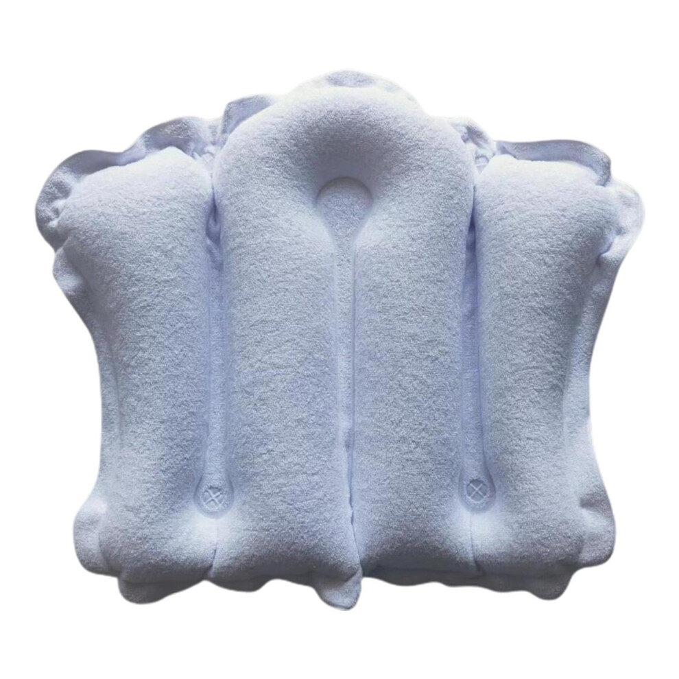 Inflatable Bath Pillow with Suction Cups, 51x38cm