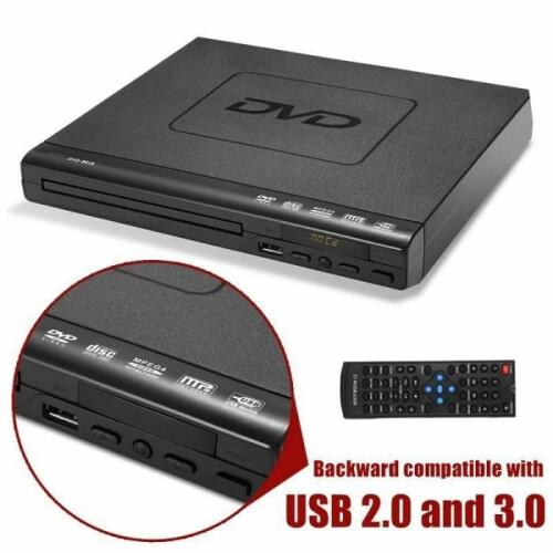 DVD Player for TV, DVD/CD/MP3/MP4 with USB Port - EU Plug 1