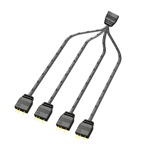 1-zu-4-ARGB-Splitterkabel, 5 V, 3-polig, 33 cm