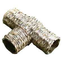 Túnel de escondite para hámster con hierba natural