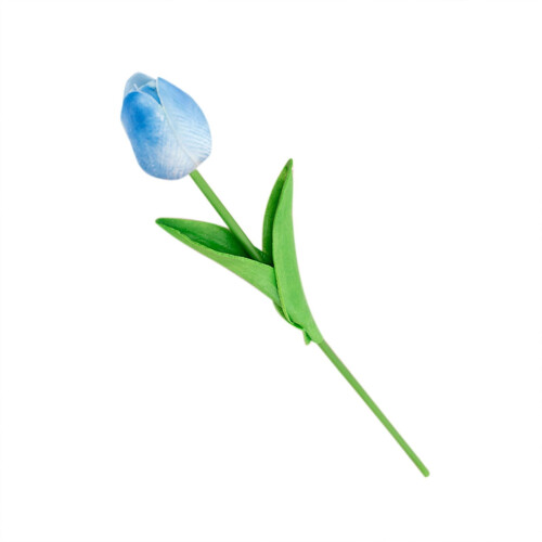 Artificial Tulip Flower 34cm Blue 1pc