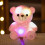 Urso de pelúcia rosa com LED, 20 cm (8 polegadas) 1