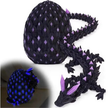 3D tlačená hračka v tvare dračieho vajíčka, ktorá svieti v tme