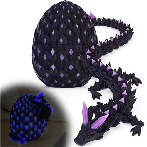 3D-printet selvlysende drageegg-fidgetleke