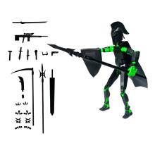 Titan13Actionfigur – Mörkgrön, Flerledad, 3D