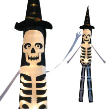 Décoration fantôme LED suspendue pour Halloween, 135 cm