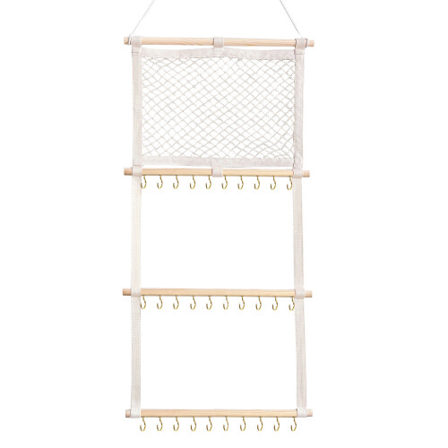 Hårtilbehørsorganisator i træ til piger, 105x38cm