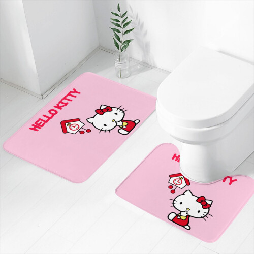 Ensemble de tapis de bain Hello Kitty – Antidérapant, absorbant, 1