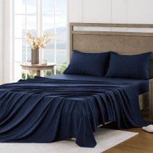 Ensemble de draps King en microfibre brossée ultra douce, 4 pièces