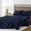 Ensemble de draps King en microfibre brossée ultra douce, 4 pièces 1