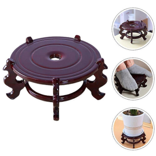 Supporto per vaso in legno 13,5x13,5x8,5 cm, stile rustico, base per piante da interno