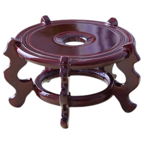 Supporto per vaso in legno 13,5x13,5x8,5 cm, stile rustico, base per piante da interno 2