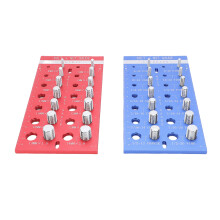 28 Muttern- und Bolzen-Gewindeprüfer 872g 20x10cm Blau/Rot