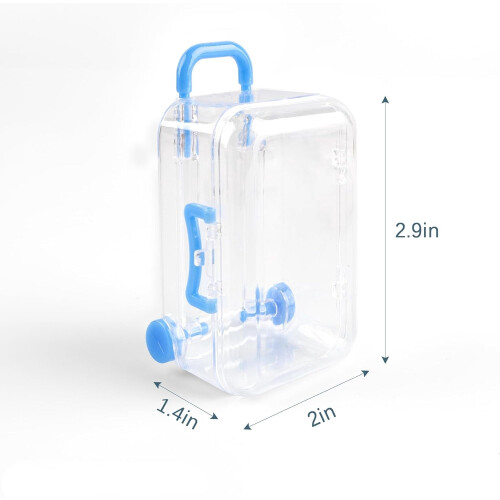 Pachet de 4 mini cutii de bomboane din plastic în formă de valiză 1
