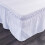 Jupe de lit plissée en polyester blanc pour lit double 3