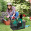 Garden Tool Basket Organiser with Mesh Compartments for Hand Tools Storage and Drainage 4