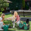 Garden Tool Basket Organiser with Mesh Compartments for Hand Tools Storage and Drainage 5