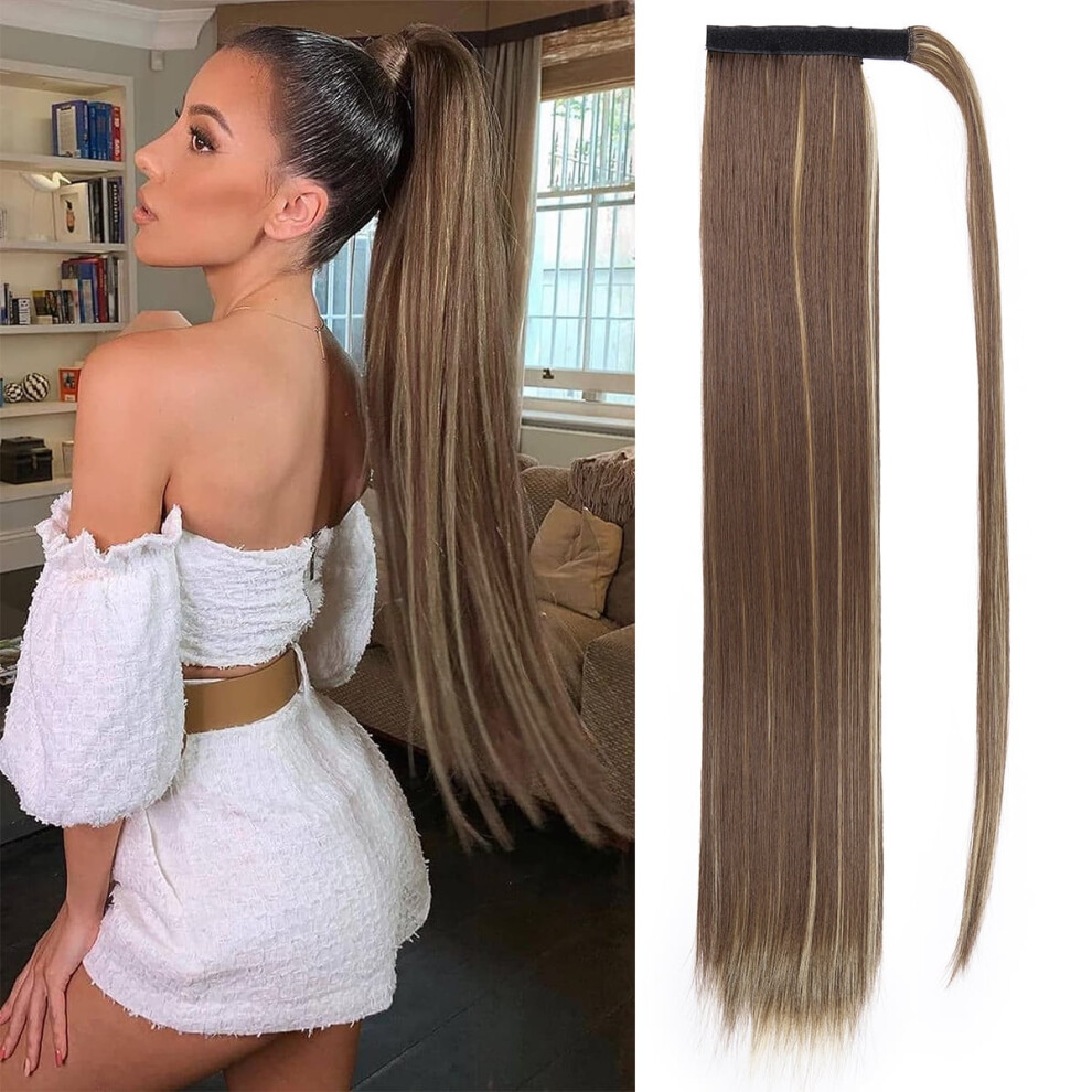 28 Inch Straight Synthetic Ponytail Extension