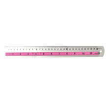 Regla recta métrica de aluminio de 20 cm y 30 cm.