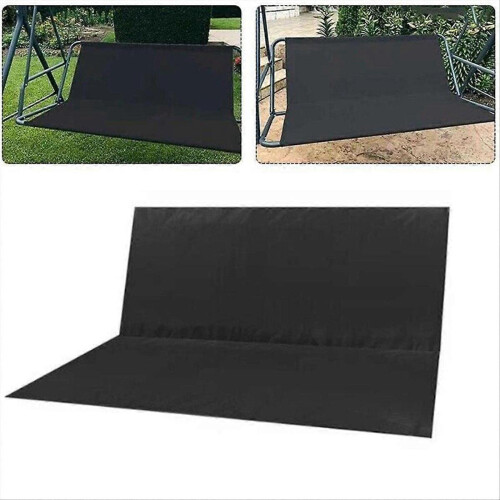 Waterproof Folding Replacement Fabric Swing Cover, Black Polyester, 148x50x50cm 2