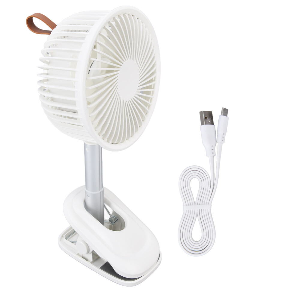 Clip-On Desk Fan With3speeds, 360 Adjust & Usb Charging 9058772730893