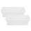 White Rectangular Plastic Planting Pots 2 Pack, Durable Planters for Indoor Outdoor Vegetables Flowers with Drainage 3