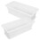 White Rectangular Plastic Planting Pots 2 Pack, Durable Planters for Indoor Outdoor Vegetables Flowers with Drainage 4