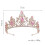Tiara de Coroa de Princesa com Strass Rosa 2