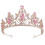 Tiara de Coroa de Princesa com Strass Rosa 5