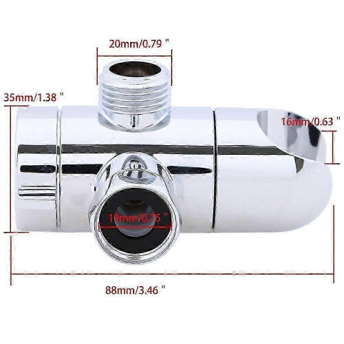 Shower Arm Diverter, 1/2" Angle Valve Mounting Bracket for Handheld Shower Chrome Plated 1