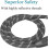 Padded Reflective Dog Training Leash 1/2" x 6ft with Adjustable Loop, Luminous Threading 3