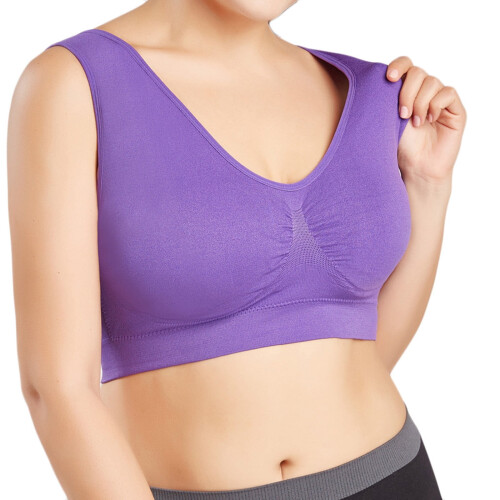 Dame bh uden bøjle – lilla, plus size 1
