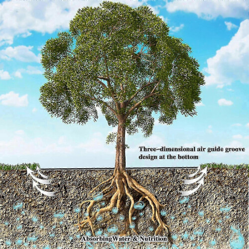 Weed Control Mat for Trees 70cm Durable Mulch Ring Membrane Fabric Barrier Silver 1