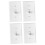 Witte LED-tuimelschakelaar (4 stuks) 4