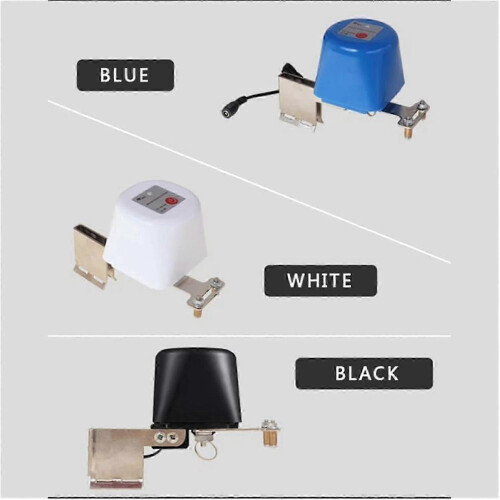 Robinet à bille intelligent Wi-Fi pour eau et gaz avec télécommande sans fil, commande vocale, programmation horaire et commande manuelle. 1