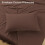 Ensemble de draps pour lit Queen, marron chocolat, 4 pièces 5