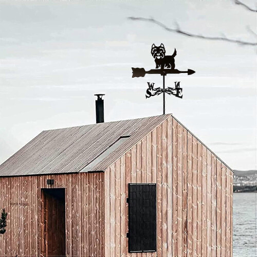 Weather Vane with Rust-Resistant Coating, Stainless Steel Wind Direction Indicator for Garden Stake 1