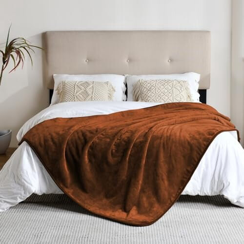 Waterproof Reversible Pet Blanket 60x80 inch Caramel 2