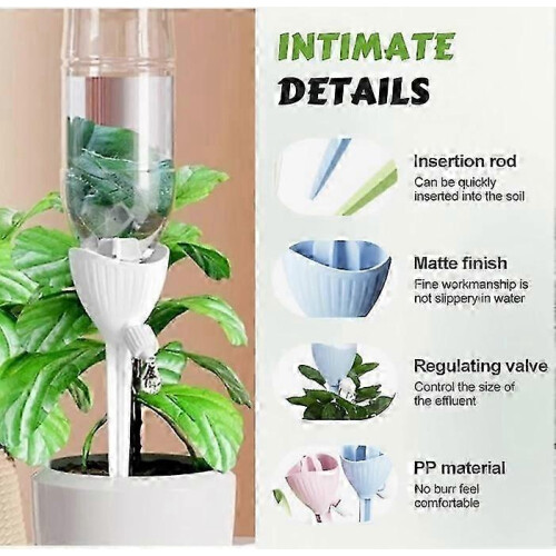 Self Watering Spikes for Potted Plants with Adjustable Drip Rate Control Valve 2