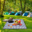 Taomzat Water-Resistant Picnic Blanket, Leaf Pattern, Foldable 150x100cm for Beach Camping Park 3
