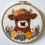 Punch Needle Kit Highland Cow Design 20x20cm 1