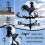 Decorative Wind Vane for Garden, Stainless Steel Weathervane, Rust-Resistant 2