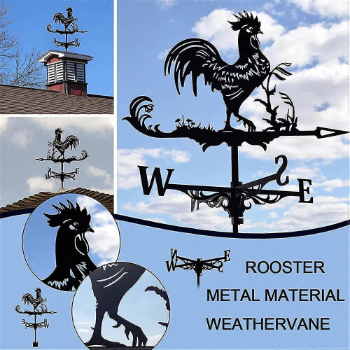 Decorative Wind Vane for Garden, Stainless Steel Weathervane, Rust-Resistant 1