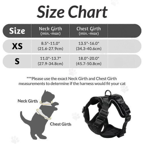 Cat Harness and Lease for Walking, Escape Proof Adjustable Vest with Reflective Strips 1